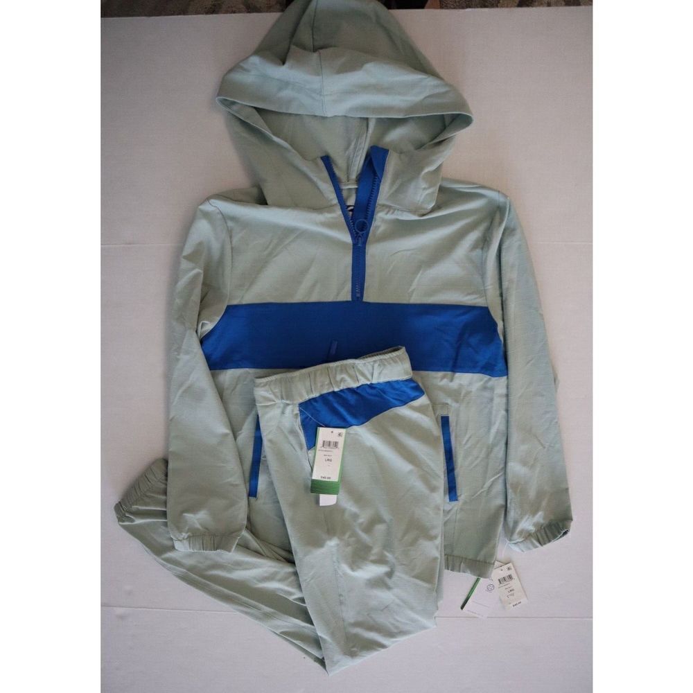 Ocean Current Big Boy's Sz L Gray Active 1/4 Zip Pullover Hoodie & Jogger Pants